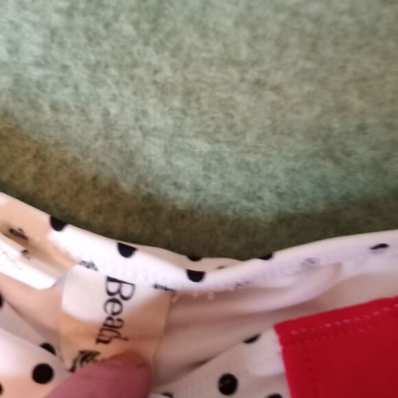 Beach Bash S Pockets Lined White Black Polka Dots Women's Swim Shorts - Picture 2 of 9